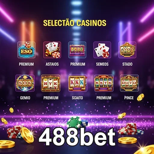 Imagem de jogos de cassino no 488bet, destaque para variedade de jogos disponíveis no site 488bet.