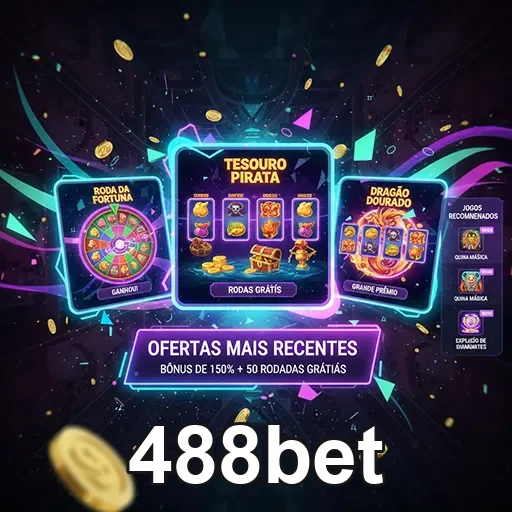 Imagem do site 488bet com destaque para apostas esportivas e promoções na página inicial